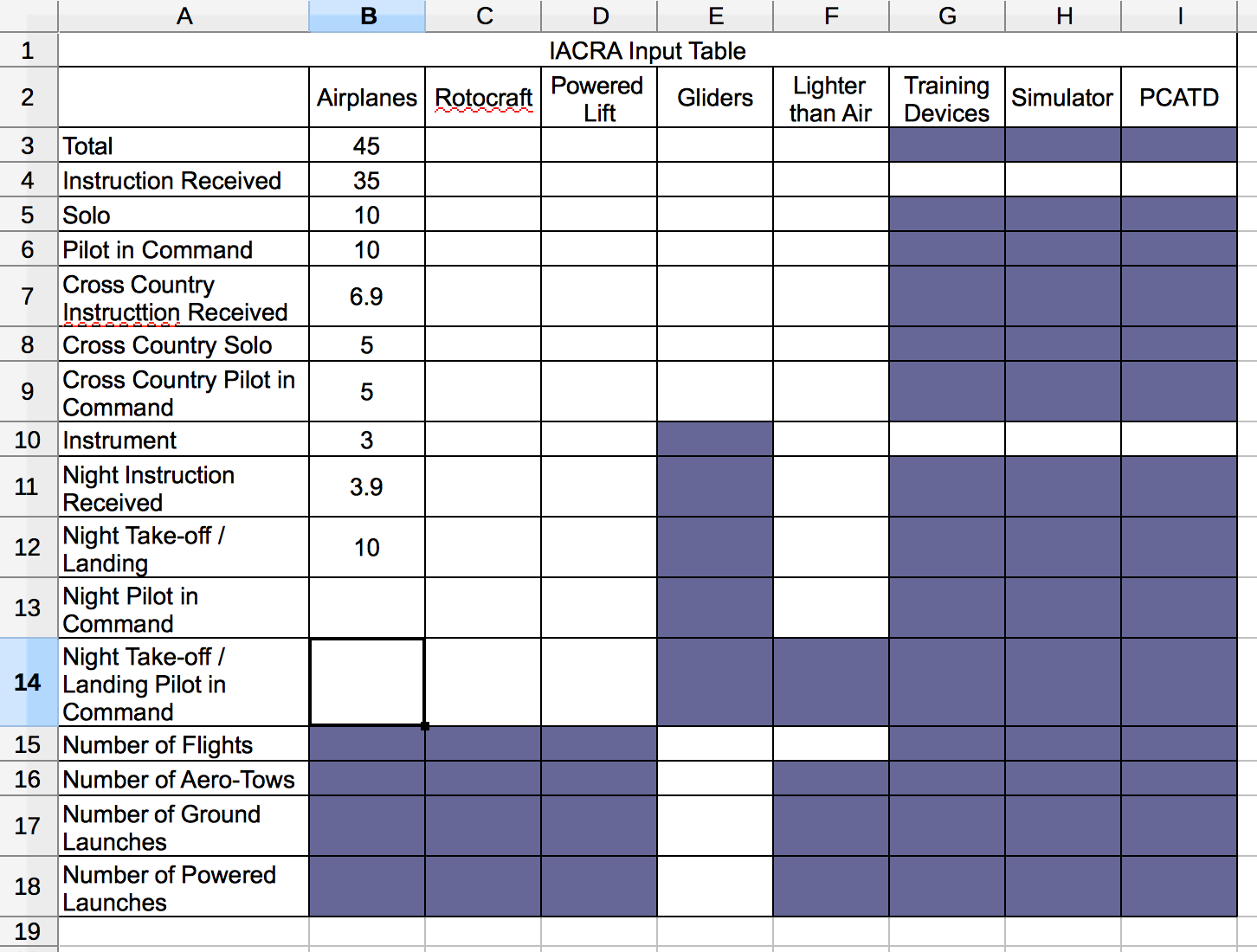 excel pilot logbook free